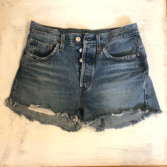 Levi's Pants - Levi’s 501 High Rise Cut Off Denim Jean Shorts- 28
